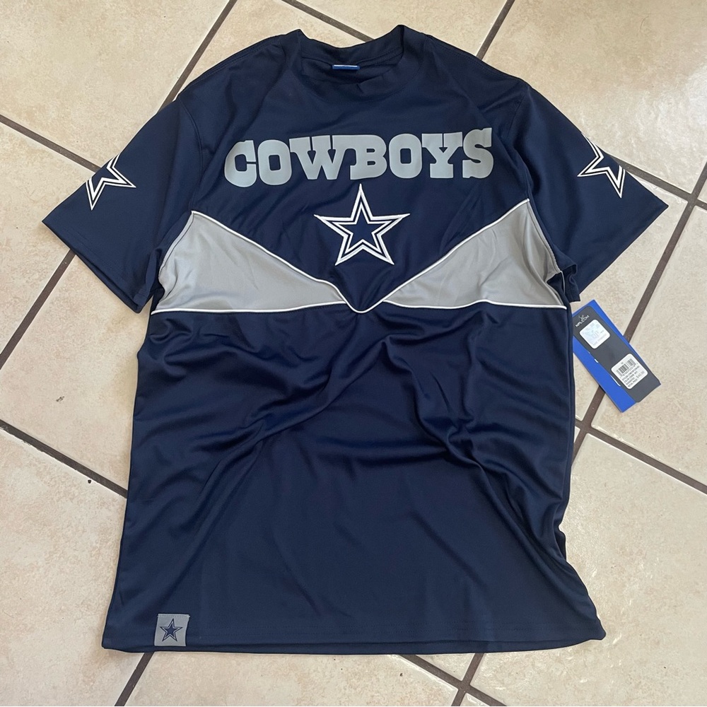 Blue and Gray NFL Dallas Cowboys Jersey Shirt with Classic Design